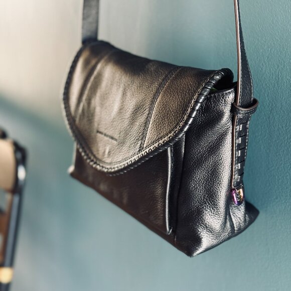 AIMEE KESTENBERG All For Love Crossbody - Black Leather with Rainbow Hardware - Picture 5 of 16